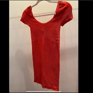 Orange BeBe mini dress